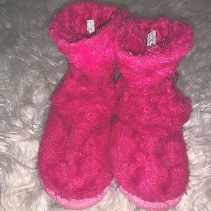 Princess in pink slippers